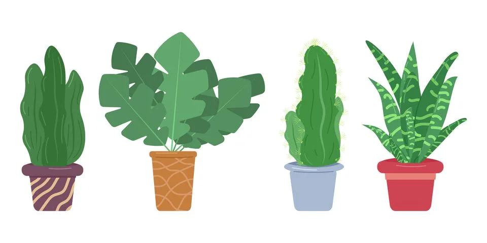 Set of decorative elements for interior design. Stock Illustration