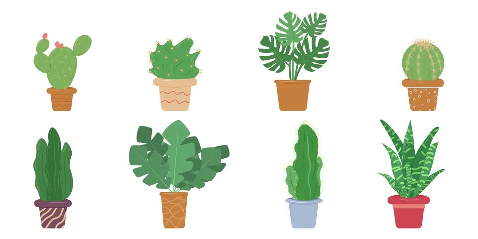 Set of decorative elements for interior design. Stock Illustration