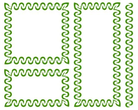 Set of decorative frames in different sizes. Stock Illustration