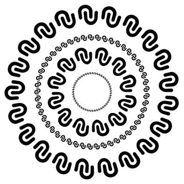 Set of decorative frames in different sizes. Stock Illustration