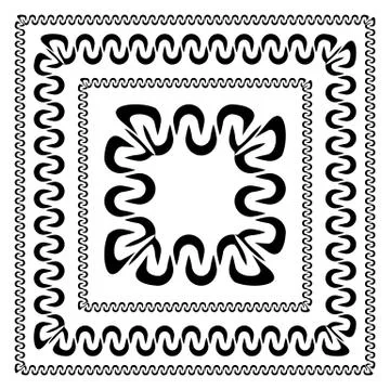 Set of decorative frames in different sizes. Stock Illustration