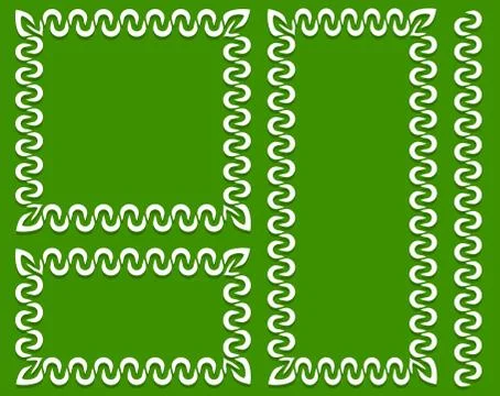 Set of decorative frames in different sizes. Stock Illustration