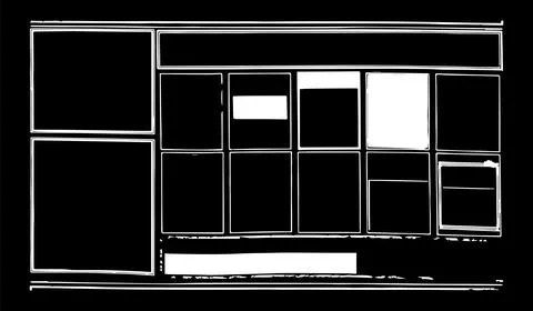 Set of decorative frames, vector illustration. Stock Illustration