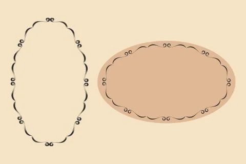Set of decorative frames, vintage rectangle shape Stock-Illustration