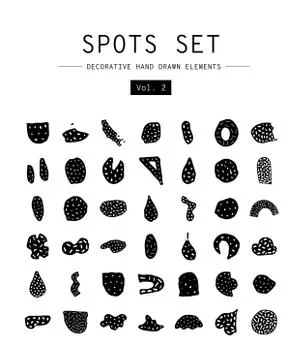 Set decorative hand drawn elements Stock Illustration