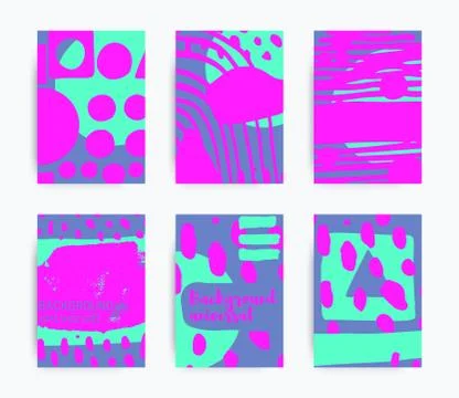 Set of decorative handmade backgrounds Stock Illustration