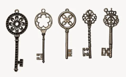 Set of decorative keys Stock Photos