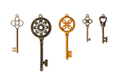 Set of decorative keys Stock Photos