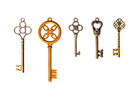 Set of decorative keys Stock Photos