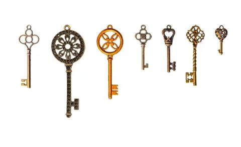 Set of decorative keys Stock Photos