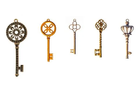 Set of decorative keys Stock Photos