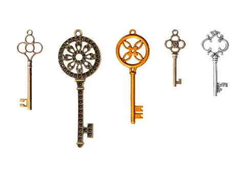 Set of decorative keys Stock Photos