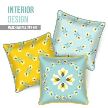 Set of decorative pillow Illustration