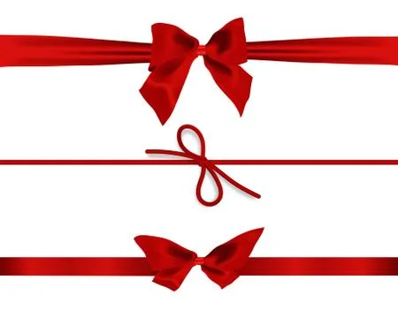 Set of decorative platinum string bow with horizontal thin rope isolated on w 스톡 일러스트