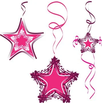 Set decorative stars Stock Illustration