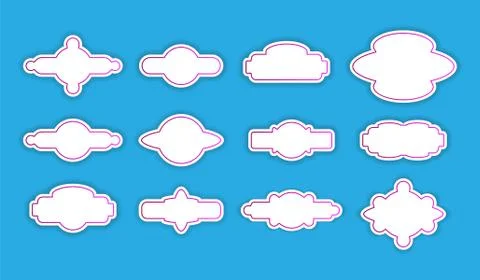 Set of decorative vector frames for text or drawing Stock Illustration