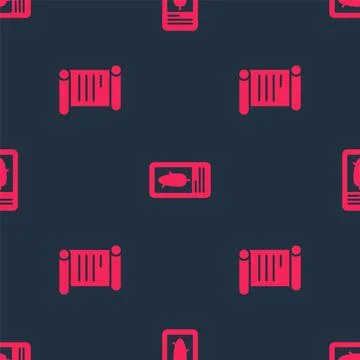 Set Decree, parchment, scroll and Tarot cards on seamless pattern. Vector Stock Illustration