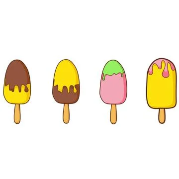 Set of delicious ice cream Stock-Illustration