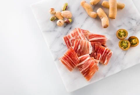 Set of delicious starters on table Stock Photos