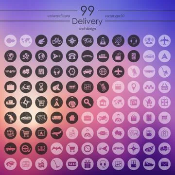 Set of delivery icons Stock Illustration