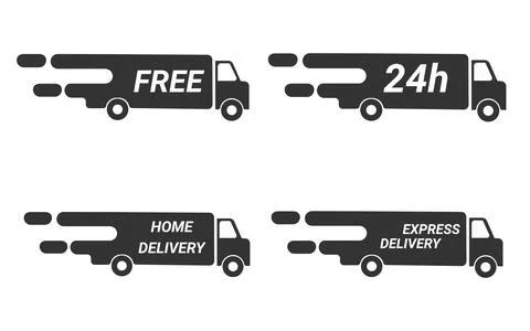 Set of delivery icons Illustrazione stock