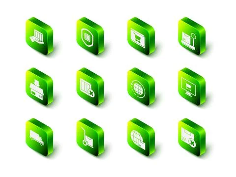 Set Delivery security with shield, Online shopping on screen, Scale cardboard 스톡 일러스트