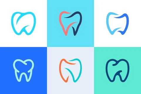 Set of Dental logo Stock Illustration