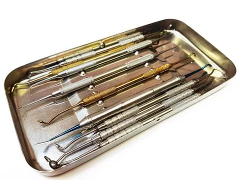 Set of dentist instruments Stock Photos