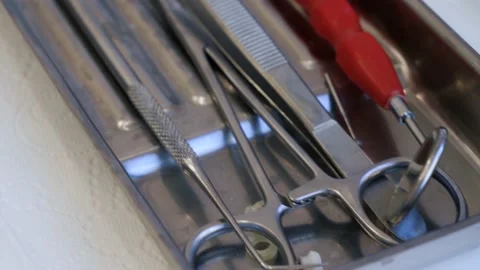 Set of dentist tools Stock Footage 155840762