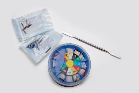 Set of dentist tools Foto stock