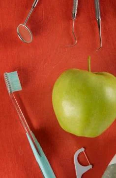 Set of dentist tools Stock Photos