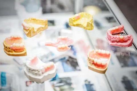 Set of dentures Stock Photos