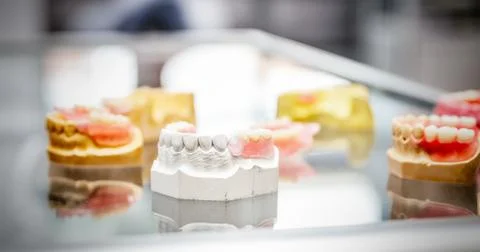 Set of dentures Stock Photos