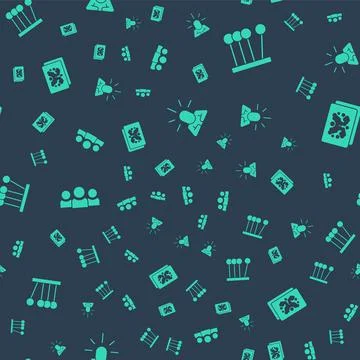 Set Depression, Pendulum, Users group and Rorschach test on seamless pattern Stock Illustration