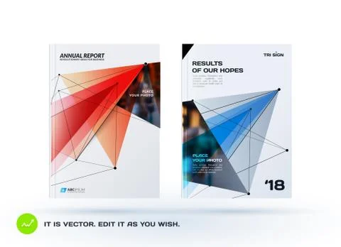 Set of design of brochure, abstract annual report, cover modern layout Stock Illustration