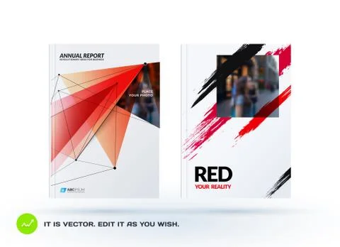 Set of design of brochure, abstract annual report, cover modern layout Stock Illustration
