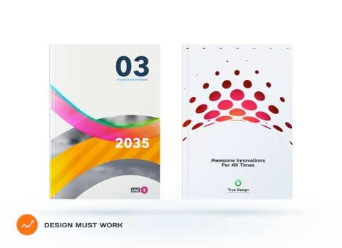 Set of Design of business vector template, brochure, abstract annual report Stock Illustration