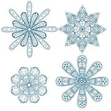 Set of design circle elements Stock Illustration