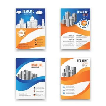 Set design cover poster a4 catalog book brochure flyer layout annual report b Stock Illustration