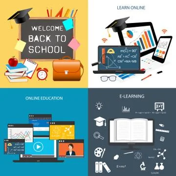 Set of design for education Stock Illustration