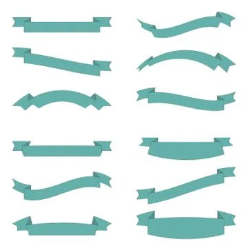 Set of design elements banners ribbons Illustrazione stock