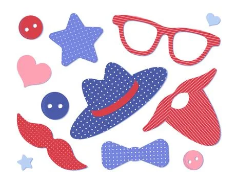 A set of design elements for Father's Day. Stock Illustration
