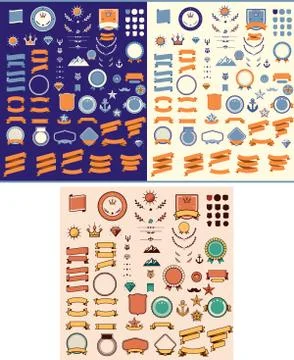 Set of the design elements Stock Illustration