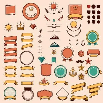 Set of the design elements Stock Illustration