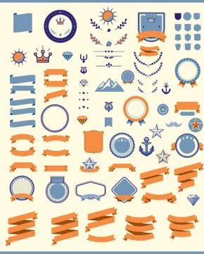 Set of the design elements Stock Illustration