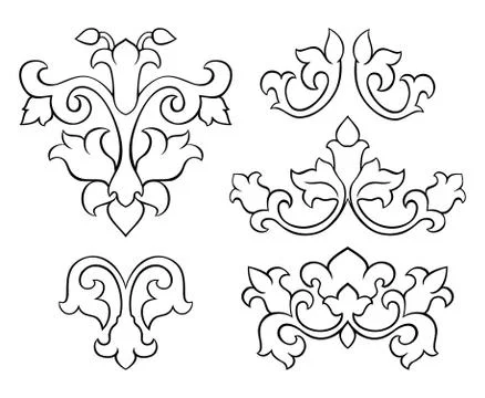 Set with design elements. Stock Illustration