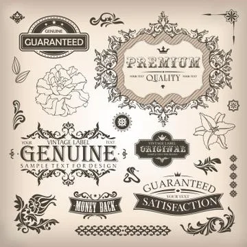 Set of design elements Stock Illustration