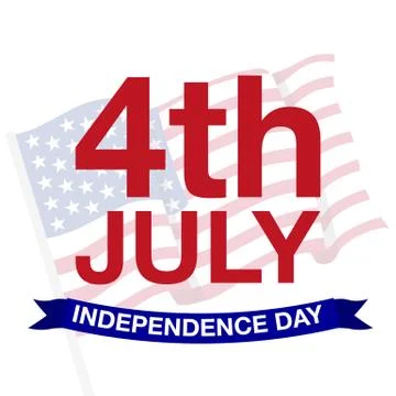 A set of design elements for Independence Day Stock Illustration