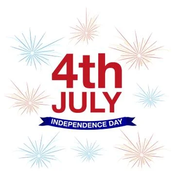 A set of design elements for Independence Day Stock Illustration