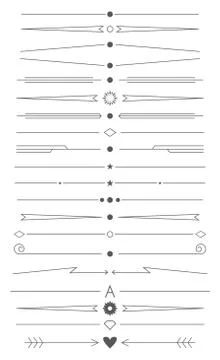 Set of design elements for page decoration Stock Illustration